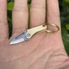 Portable Brass Mini Knife Foldable Pocket Knife Camping Outdoor EDC Gadgets Keychain Survival Multitool Unboxing Cutter Gift