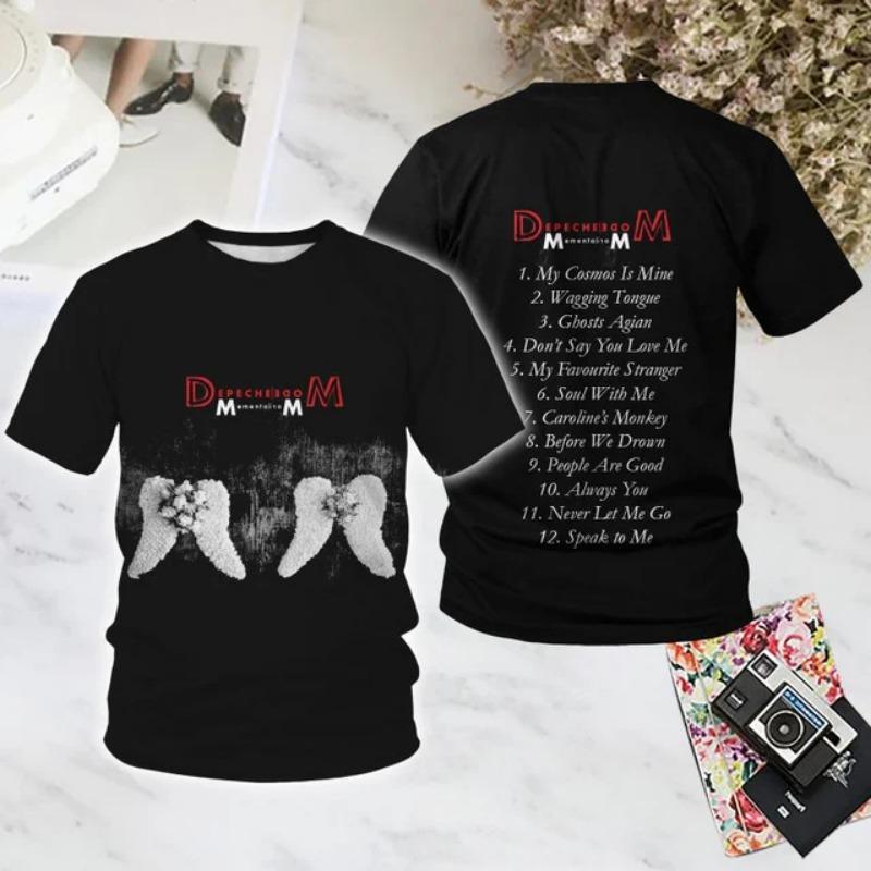 Rock Band Depeche Mode 3D Print T-Shirts Summer New Men Women Hip Hop Trend Short Sleeve TShirt Loose Casual Oversized Y2k Top