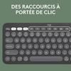 Clavier - Sans fil - Logitech - Pebble Keys 2 K380s - Bouton Easy-switch - Graphite