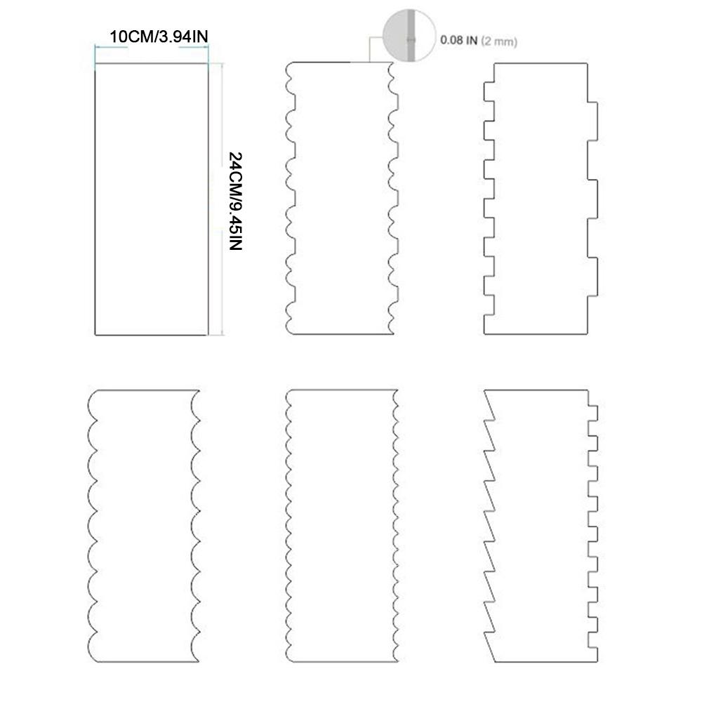 Acrylic Cake Smoother Scraper For Buttercream Icing Cake Scraper Buttercream Smoother Cake Leveller