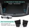 For Tesla Model Y Juniper 2025 Rear Trunk Side Storage Box Cargo Organizer TPE Bin Box Flocking Mat Partition Board Accessories