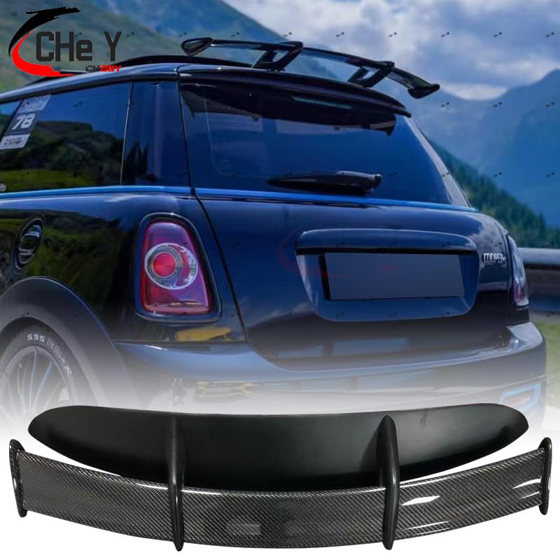 For Mini cooper 06-13 R56 Ver.2.11/2.12 Type B JCW Style FRP Carbon Fiber Roof Spoiler Rear Wing Exterior Body kits GT Spoiler