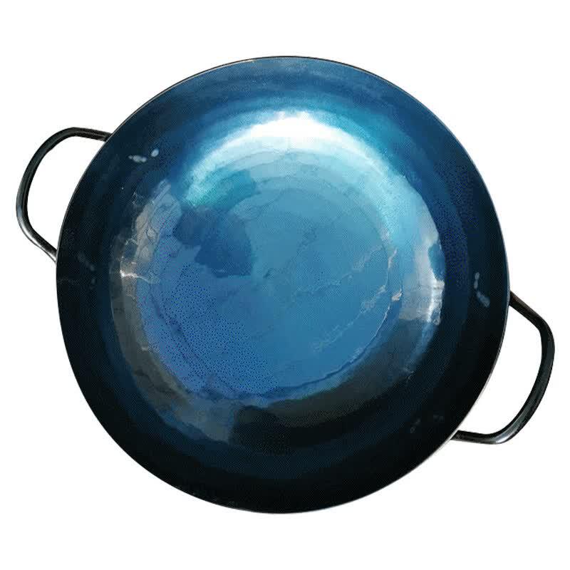 Wutuo 40cm Non-Stick Hand-Forged Iron Wok