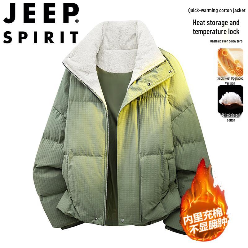 

JEEP SPIRIT Men s Stand Collar Winter Warm Jacket L