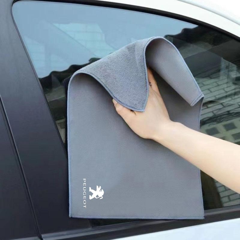 Car Cleaning Brush Wash Towel Water Absorbent Coral Velvet Cleaning Accessories for Peugeot 208 3008 308 2008 207 107 508 5008