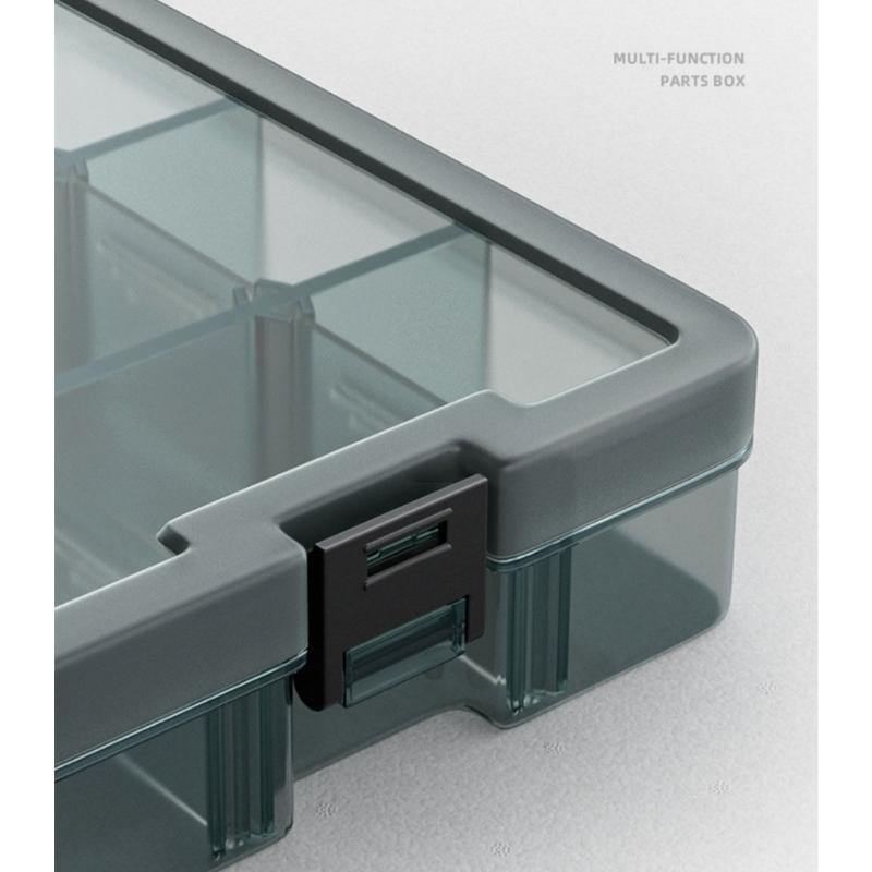 Heavy Duty Plastic Storage Box Container Case With Removable Dividers For Small Tool Bolts Screws And Parts Organization
