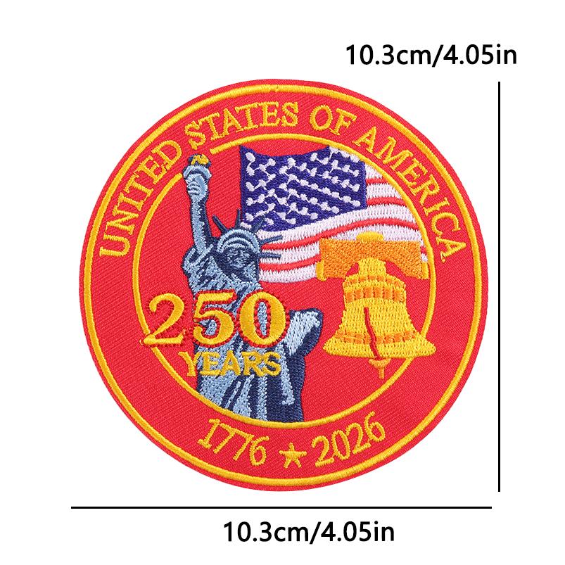 United States 250 Anniversary Embroidery Patch Iron On Patches On Clothes American/USA Applique Decorate Sewing Badges