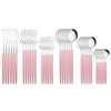 36Pcs Black Gold Cutlery Set Knives Dessert Fork Coffee Spoon Dinnerware Flatware Stainless Steel Silverware Party Tableware Set