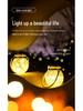 Solar Crackle Glass LED Light for Outdoor Garden, Lawn, Tree, and Fence Hanging Decorations