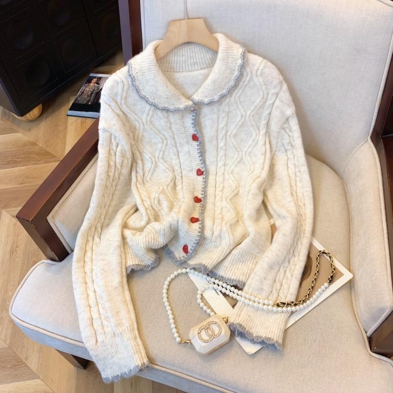 

Нежный мягкий восковой фиолетовый свитер с V-образным вырезом женский осенне-зимний с чувством зрелости, свободный ленивый жакет, вязаный свитер one size fits all серый