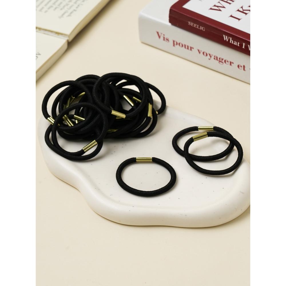 Daiso Black Hair Ties Pack Of 50