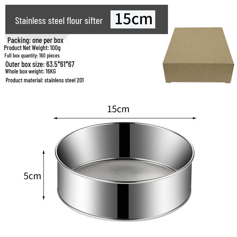 Custom Stainless Steel 60-Mesh Flour Sifter for Baking