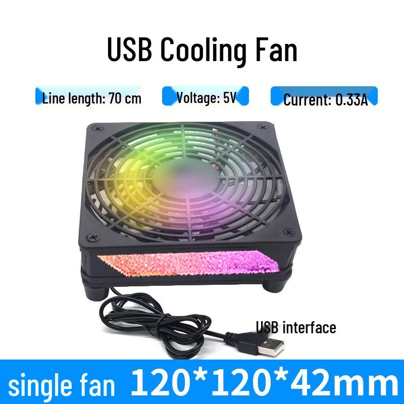 Leiser USB 12CM Axiallüfter für Router, Laptop und Gehäuse, 5V 12025