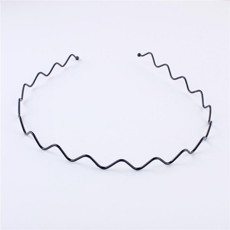 

Унісекс Чорна Сплавна Дротова Спортивна Пов язка на Голову для Зачесаного Назад Волосся та Вмивання Обличчя