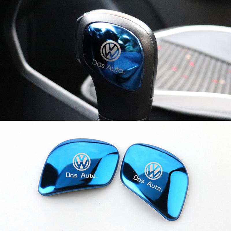 For VW Volkswagen Jetta MK5 Golf Car Styling Gear Shift Knob Gear Head Sticker Cover For Volkswagen POLO CC Golf 7 6 Bora Tiguan