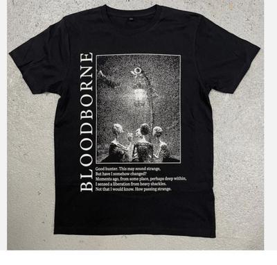 Bloodborne - Jäger und Lampen Boten T-Shirt 90er Jahre Film Shirt Nachdruck S-4XL