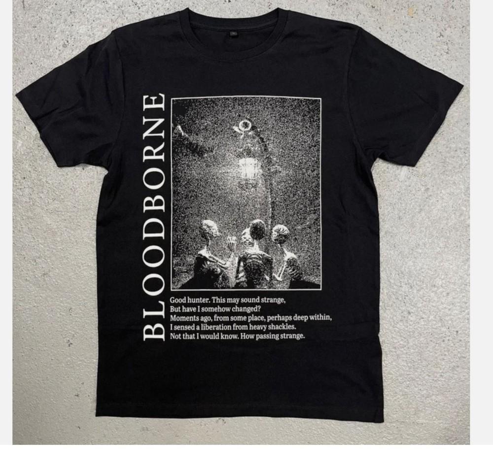 

Bloodborne - Футболка «Охотник и посланники лампы» Переиздание футболки из фильма 90-х S-4XL L