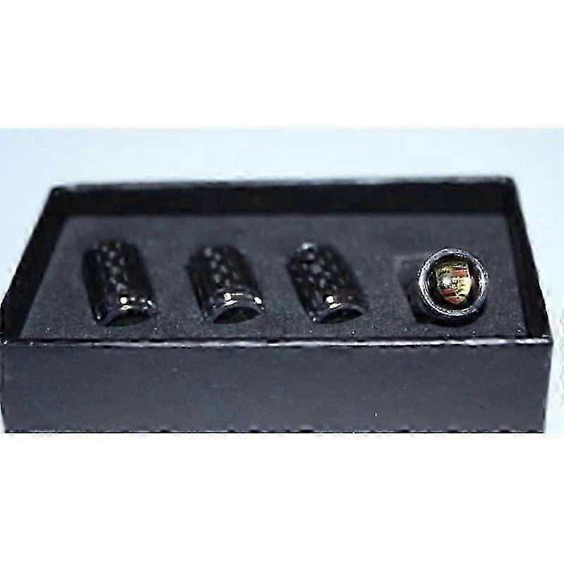 Carbon Fiber Wheel Valve Caps For Porsche Car