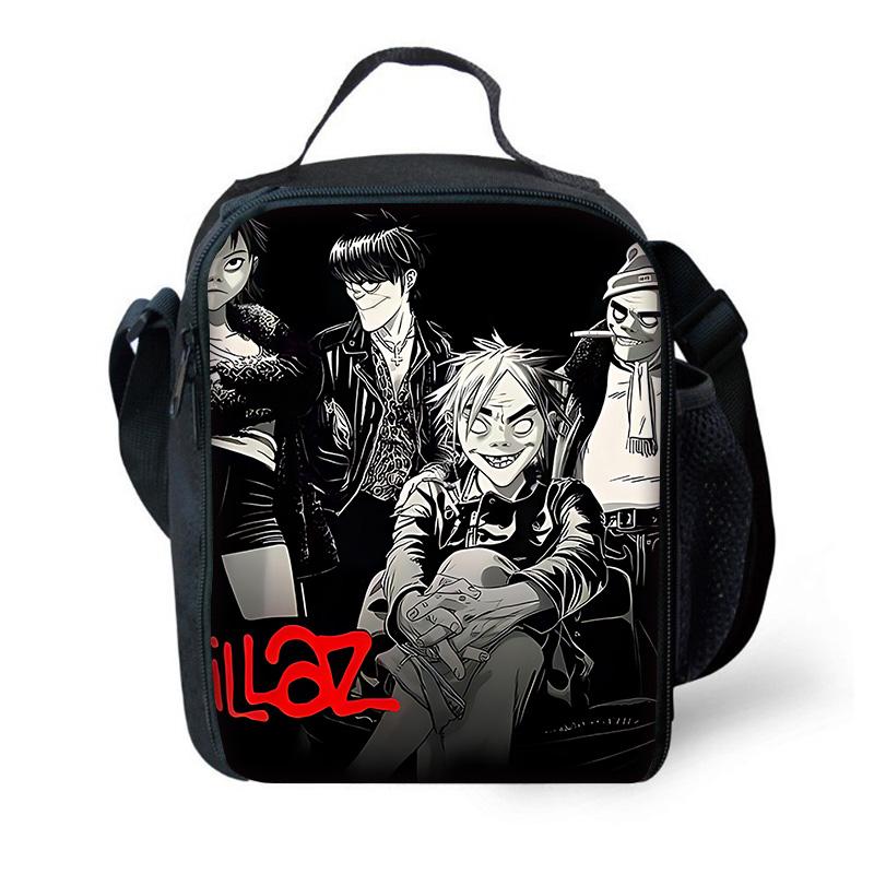 Child School Virtual Character Gorillazs-Backpack with Lunch Bags ,Pencil Bags ,School Bags for Boys Girls Best Gift