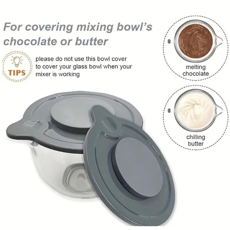 Multifuntional Cutter Bowl Lid Easy To Clean Blender Cover Mixers Lid Clear Replacement Cover for 4.5QT-5QT Stand Mixers