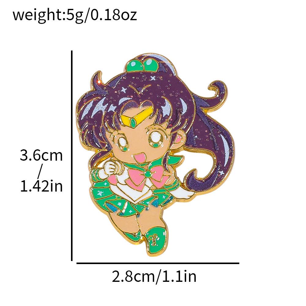 Japanese Cartoon Anime Sailor Moon Metal Badge Sailor Moon Huoyali Little Rabbit Brooch Exquisite
