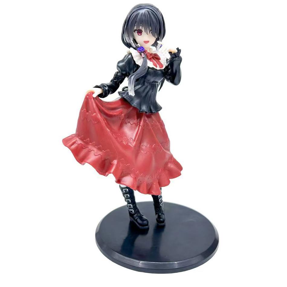 

DATE A LIVE Токісакі Курумі Аніме Фігурка Мила Дівчинка Модель Іграшка ПВХ Чорна Сукня Нарядна Стояча Модель Прикраса для Інтер єру Автомобіля