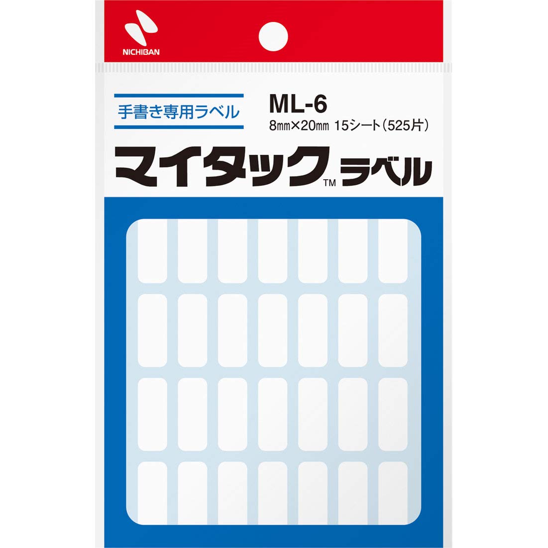 

Nichiban MyTac 8 x 20 Labels, Plain, mm, ML-6 белый