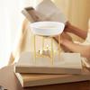 Elegant Ceramics Essential Oil Burners Metal Tealight Holder Rack Aromatherapies Diffuser for Home Decors and Relaxation