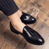 Men's pointed loafers Fashionable British style Wedding party outdoor leisure business walking flat bottomed men's shoes