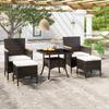 VidaXL Garden Dining Furniture 5 Pcs Patio Dining Set Outdoor Table and Chairs Resin 3058334