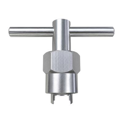 Faucet Cartridge Puller Removal Tool with Crossbar Grip for Manual Turning, Metal Body, Two-Prong, 104421 for Bathroom Service and Repair Tasks