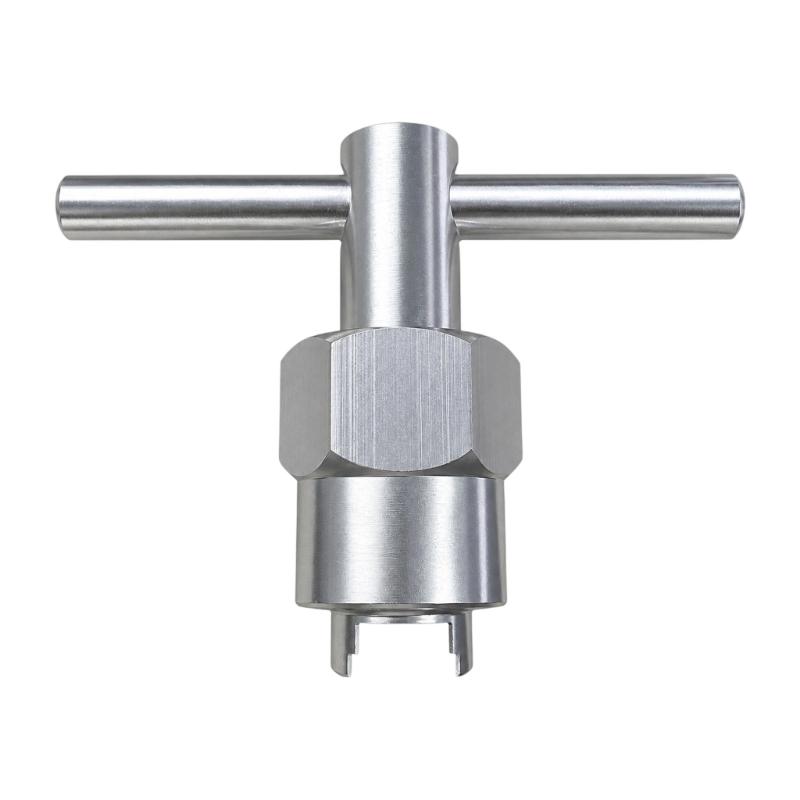 Faucet Cartridge Puller Removal Tool with Crossbar Grip for Manual Turning, Metal Body, Two-Prong, 104421 for Bathroom Service and Repair Tasks