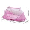 Breathable Fly Proof Baby Bed Net Foldable Compact with 3cm Sleeping Pad and Cotton Pillow for Newborns Safety