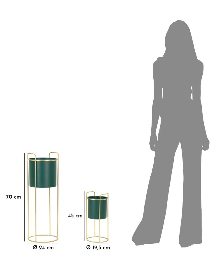 Suport pentru vază Grent Slim Set 2 buc. cm Ø 24x70-19,5x45