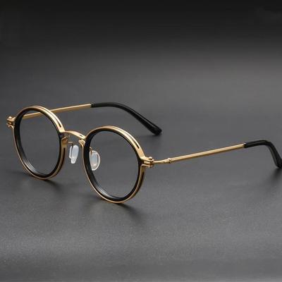 Occhiali da lettura di lusso con montatura rotonda, lenti di ingrandimento trasparenti, occhiali anti luce blu, occhiali da lettura in metallo da donna, nuovi