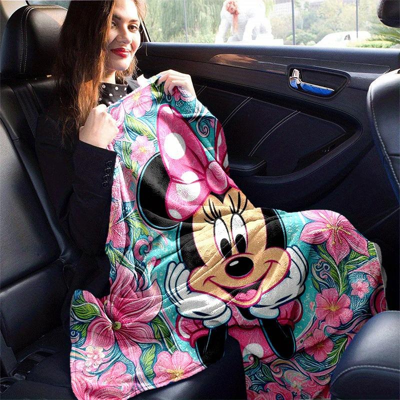 1pc Minnie Printing Blanket - Soft, All-Season Throw for Office Blanket,Personalized Gift with Adorable Cartoon Design