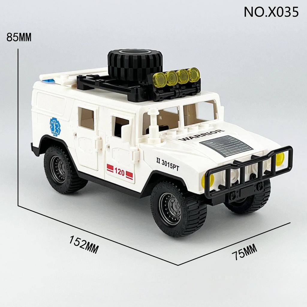 Polizeiauto gepanzertes Auto Minifigur Montage Bausteine Spielzeug Junge
