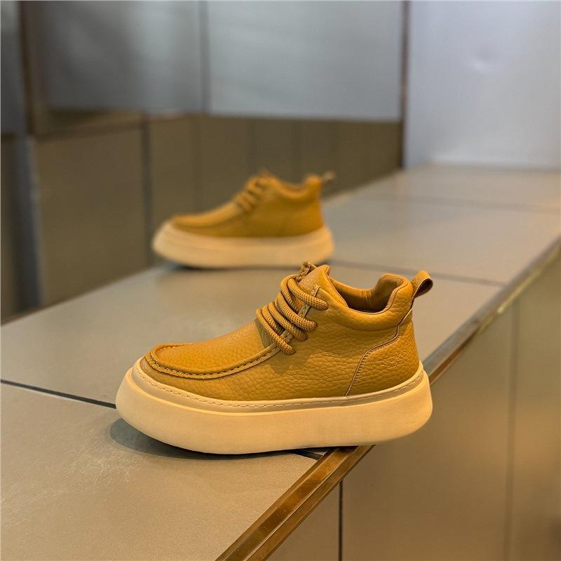 Autumn and winter new light luxury high-end ruffian handsome fried street shoes velvet warm cotton shoes casual shoes
