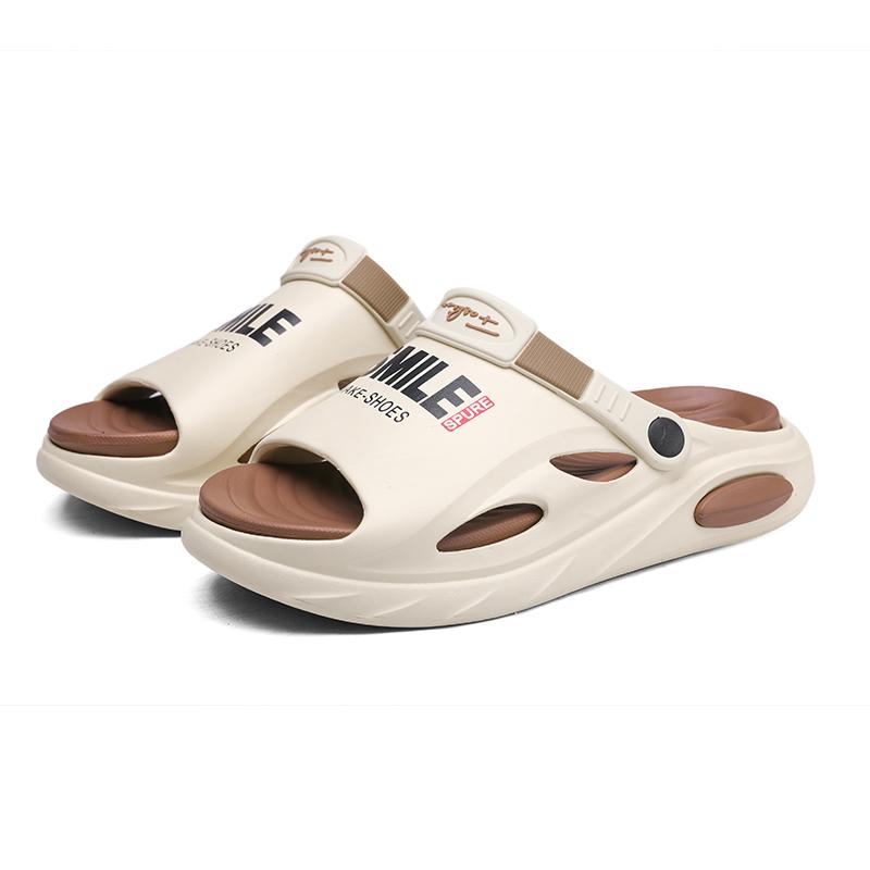 

38-45 Мужские Большие Размеры Модные Повседневные Домашние Тапочки One Line Drag Уличная Пляжная Обувь Сандалии 44/45 бежевый