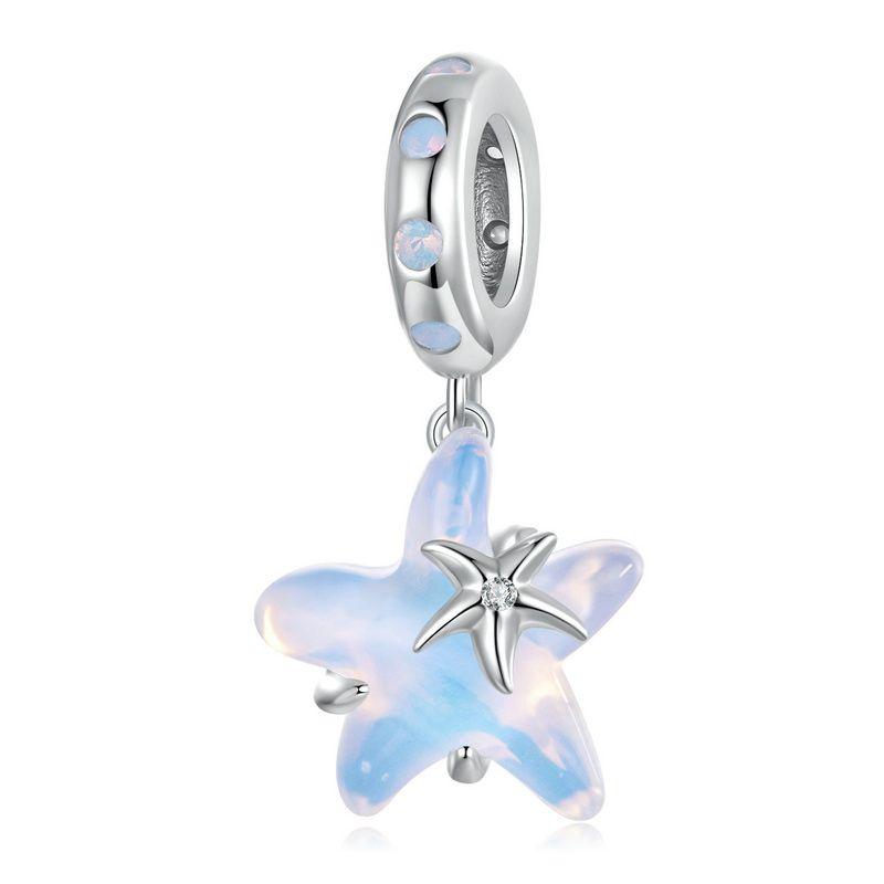 WOSTU 925 Silver Animal Cat Charm Pendant Heart Family Ladybug Bee Beads Fit Original Bracelet DIY Jewelry For Women