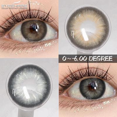 1 Par Lentes Coreanas Lentes de Contato Coloridas Para Miopia Lentes de Alta Qualidade Contatos Oculares Macios