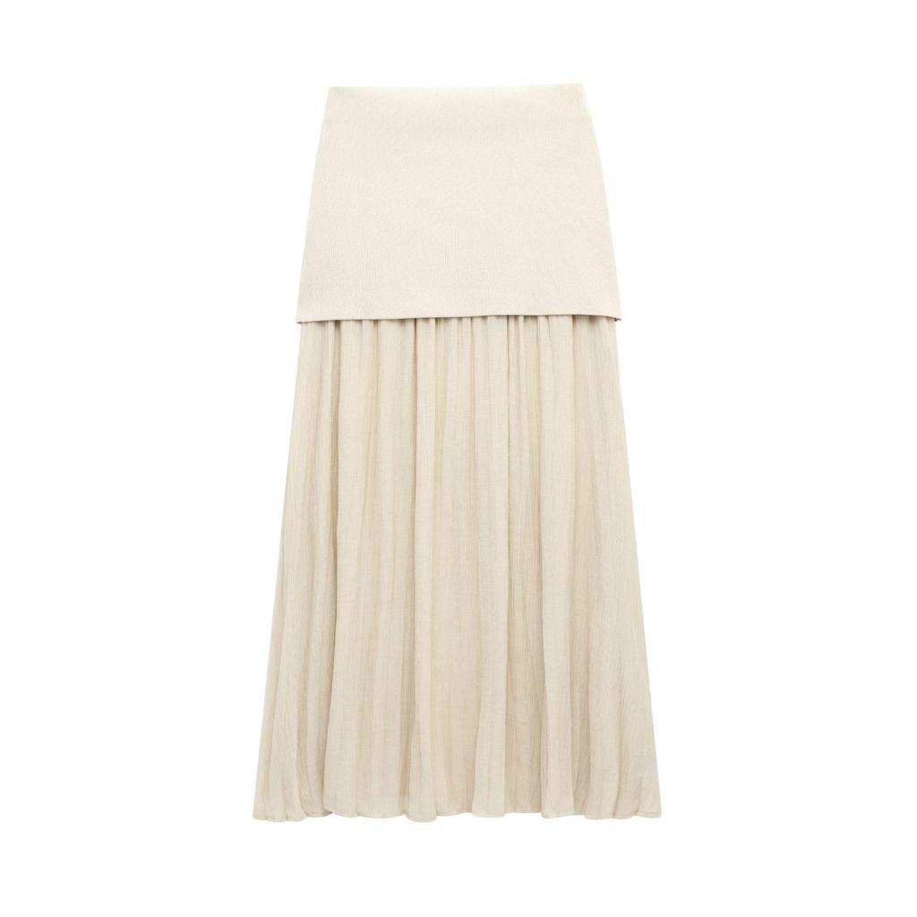 2025 Spring Women's Street Fashion Knit Vest & Midi Skirt Set