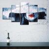 Modular Red Lips Woman Poster 5 Pieces Abstract Picture Modern Wall Art Prints Painting Home Decor Living Room Framework Canvas