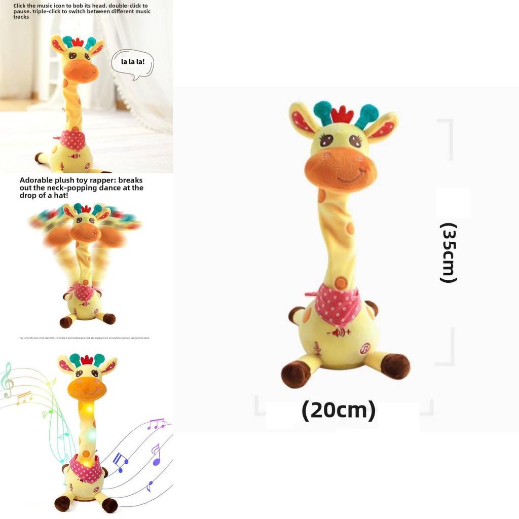 Singing Giraffe Plush Toy With Talking Motion For Kids Gift