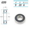 Rolamento de cubo de roda de bicicleta NBK freehub reparo 699 6000 6800 6801 6802 6803 6900 6902 6903 15267 2RS RS ABEC-5 quando rolamento Novatec ARC
