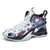 Spring new basketball shoes personalized painting inkjet leather sports shoes raw game shoes