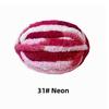 Handmade DIY Rainbow Adient Yarn Scarf  Tail Line Finger Knitting Cozy  Nest  Cuion Thi Ice Strip Yarn