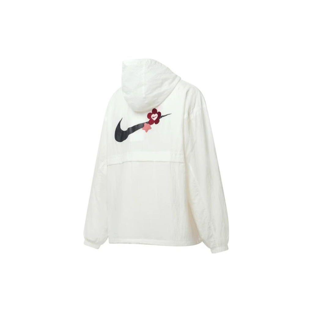 Nike Valentines Day Series Solid Color Hooded Zip-Up Casual Jacket Women Jacket Coconut-Milk HF1130-133