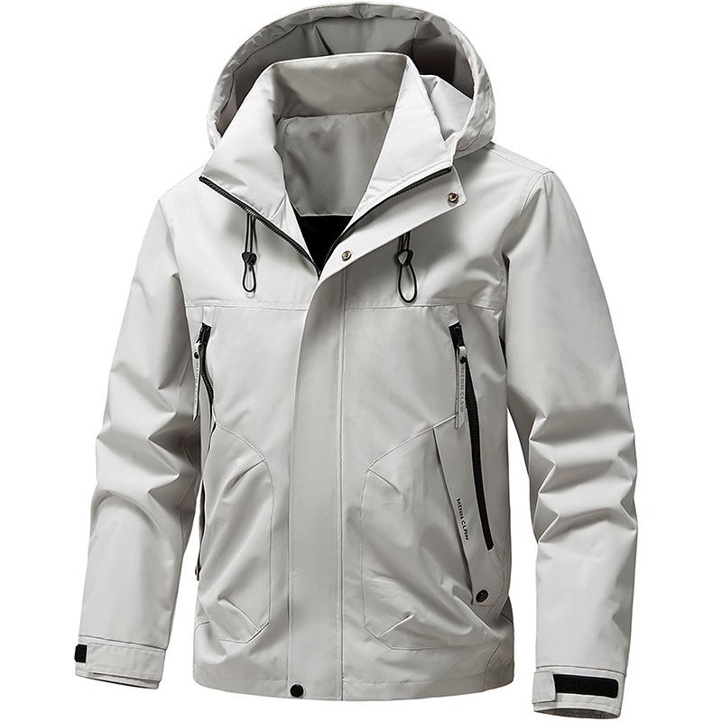 Men's 2025 Spring Trend Hooded Windbreaker: Casual Loose-Fit Workwear Jacket