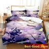 2023 Murasaki Shion Bedding Set Duvet Cover Sheet Printed Bed Set Pillowcase Bed Full Queen King Size Comforter Bedroom
